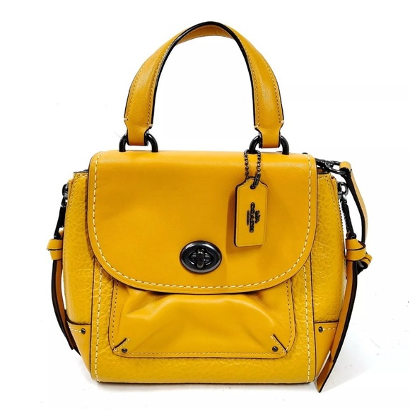 Coach Mini Faye Pebbled Leather Backpack